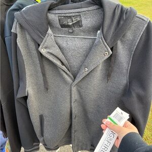 Ring of Fire Men's Two-Tone Gray Bomber Jacket